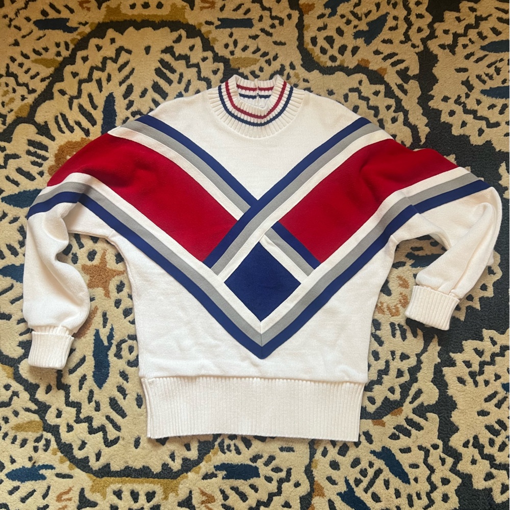 Cheerleader costume red white and blue